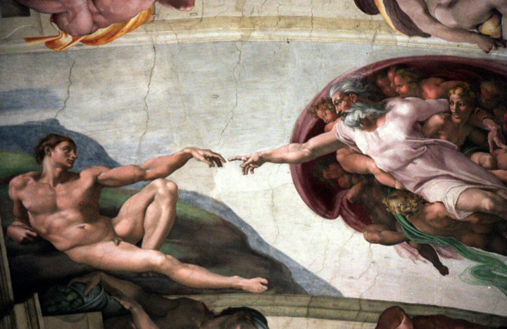 "Creation of Adam" from the ceiling of the Sistine Chapel 