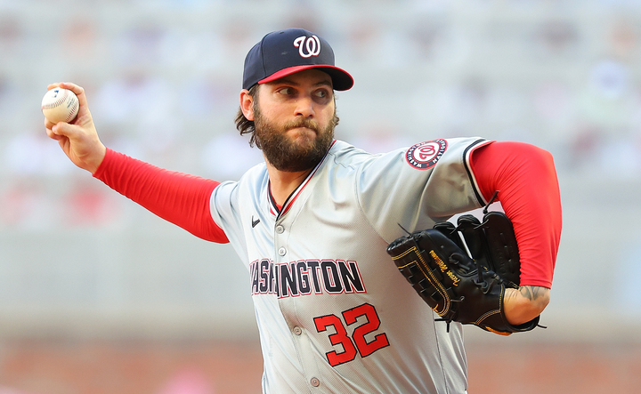 Trevor Williams pitching for the Nationals