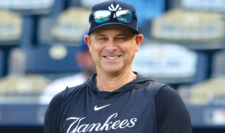 Aaron Boone smiling